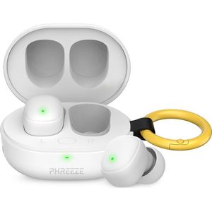 Phreeze Buds Mini Oortjes Draadloos - Bluetooth 5.4 Oordopjes - Wit