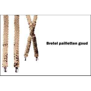 Bretel pailletten goud - Festival hollywood gala thema feest bretels glitter and glamour