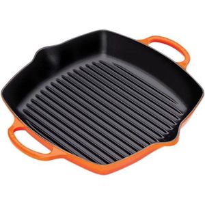 Le Creuset Hoge grill 30cm Oranjerood