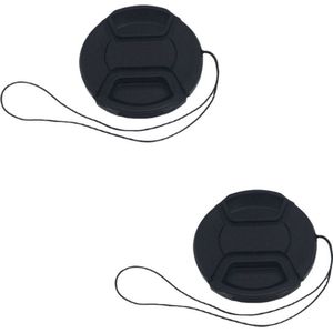2-pack 58mm Center Pinch Front Lensdop - Compatibel met Canon EOS