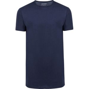 Slater - 2-pack T-shirt Basic Extra Lang O-neck Navy - Heren - Maat M - Regular-fit