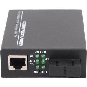 Fiber Ethernet Transceiver 1000Mbps SC 2 Fiber Multimode RJ45 Auto Negotiate - 850nm - 100-240V (EU-stekker) - Snelle Ethernet Switch Converter