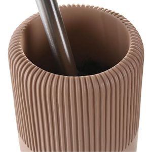 Toiletborstel DKD Home Decor 11 X 11 X 36,5 CM Cement Terra cotta Roestvrij staal