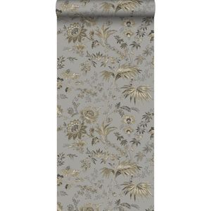 Origin Wallcoverings behang bloemen taupe grijs en bruin - 53 cm x 10.05 m - 326125