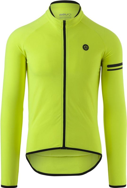 AGU - Thermo Fietsshirt Lange Mouwen - Fluo Geel - Heren