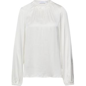 COMMA - Blouse - Wit - Blouseshirt - Lange Mouw - Effen