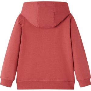 Kindertrui met capuchon - Roodbruin - Maat 92