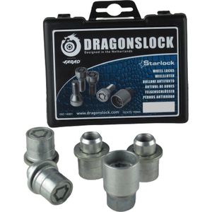 Velgenslot - Wielslot geschikt voor de Lexus GS300/420 vanaf 2000 - Merk Dragonslock - Verzinkt - Kleur Grijs