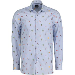 Jac Hensen Overhemd - Extra Lang - Lichtblauw - XL