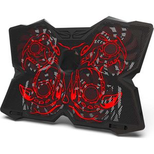 Goodivery - Laptop Koeler - Laptop Cooler - Cooling Pad - Laptop Ventilator - 41x28x4cm - Rood