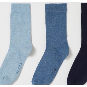 Damart - Set van 3 paar sokken van met name biologisch katoen - Dames - Blauw - 39/42