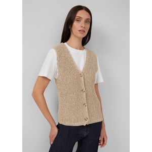 s.Oliver - Strickjacke - Gebreid Vest - V-hals - Decoratieve Knoopsluiting