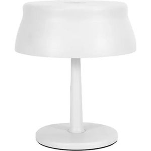 Luxus Tafellamp Touch Deluxe - Élodie - Wit - H15 x Ø9 - Tafellamp - Terraslamp - Bureaulamp - LED - Oplaadbaar - Dimbaar - Draadloos - Industrieel en modern - Op batterijen - Nachtlamp voor de slaapkamer - Tafellamp voor binnen en buiten