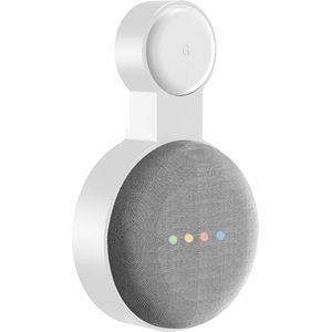 Ibley Houder voor Google Nest Mini wit - Luidsprekerstandaard - Nest Mini wandhouder stopcontact