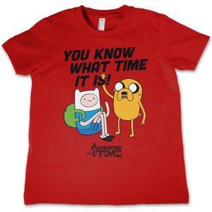 It'S Adventure Time Kids Kinder T-Shirt Red-4 Jahre