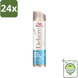 Wella – Deluxe Volume & Protection – Haarspray – 250 ml - Voordeelverpakking - 24 stuks - Haarspray - Volume