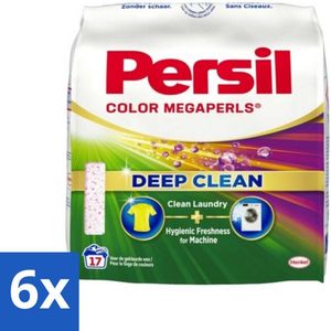 Persil Waspoeder Megaperls Color 17 Wasbeurten 1,02 kg - Voordeelverpakking - 6 stuks