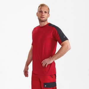 Engel Galaxy T-shirt 9810-141 - Tomato Red / Anthracite Grey - L