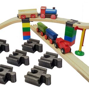 ULROAD 20 stuks rails voor houten treinbaanspoor - geschikt voor brio - bruggen rails adapter-connector, geschikt voor duplo rails stenen, trein-rail bruggen