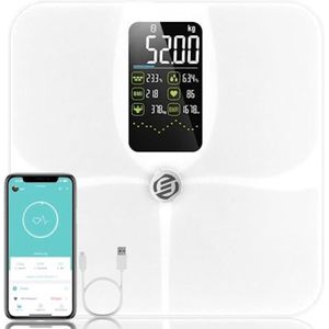 Equivera Personenweegschaal Beste Koop - Digitale Weegschaal - Lichaamsanalyse