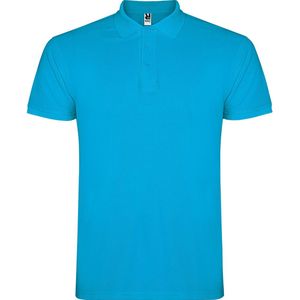 2 Pack Turquooise heren unisex Polo korte mouwen Star 200 grm merk Roly maat XL