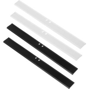 Vervangende rubberen wissers met flexibel wisserblad voor douchedeuren - 4 stuks (zwart + wit)