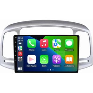 Autoradio 9 inch geschikt voor Hyundai Accent 2006-2011 Android 14 CarPlay/Auto/Wifi/RDS/DSP/NAV/DAB+