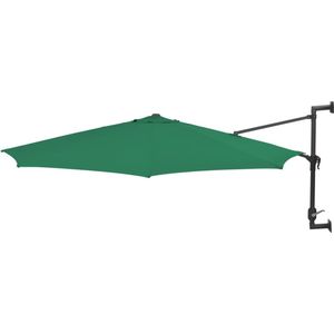 VidaXL Wandparasol 300 cm Groen - Metalen Paal