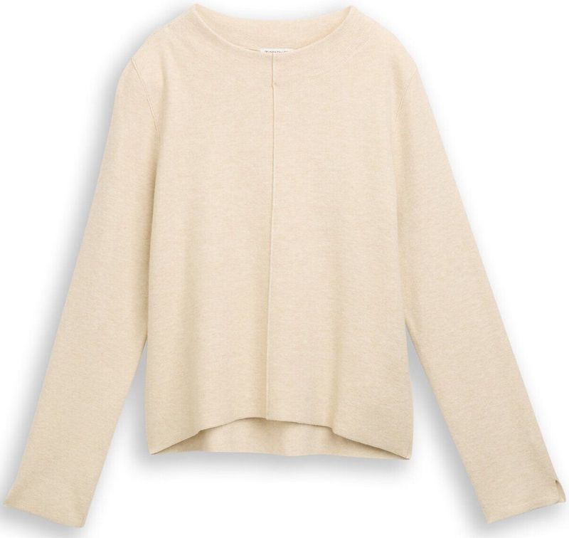 Tom Tailor Cropped gebreide trui met opstaande kraag