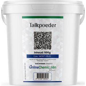 Online chemicalien - Talkpoeder - Ongeparfumeerd - 500 g - Onbewerkt - Voor Hem en Haar