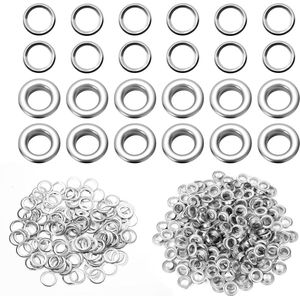 Contetn in html Oogje 10mm Oogjestang en Wasmachines - Metalen Oogjes gat Ponsen - Accessoire voor Lederen tas Kleding Stof - 200 Sets (Zilver) .