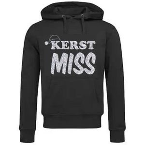 Hoodie met Capuchon en Kangoeroezak Unisex Volwassenen Lol - feestje - grappig - grappige tekst - Tekst - Vrijgezel - Vrijgezellenfeest - Kerst Kerstmis ""Kerst is KUT maar wel gezellig"" | Zilver GLITTER | Maat L