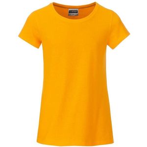 James and Nicholson Meisjes Basic T-Shirt (Goudgeel)
