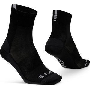 GripGrab - Merino Lightweight SL Zomer Fietssokken Sport Sokken Wielersokken met Merino Wol - Zwart - Unisex - Maat M (41-44)