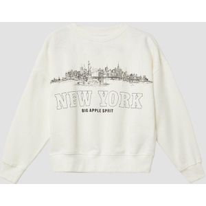 Sweatshirt - Oversized - Met Opvallende Print - Geborstelde Binnenkant - Boxy Fit