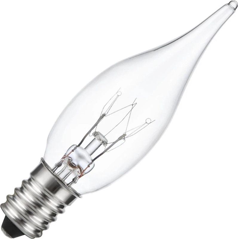 Schiefer - E14 Kaars Gloeilamp - 15W - Dimbaar - Helder Glas