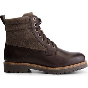 Travelin' Visnes - Dames lace-up boots - Leren veterschoenen - Donkerbruin