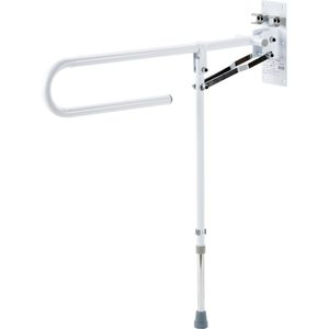 Toiletbeugel opklapbaar met steunpoot Wit - 75 cm lang - wandbeugel, toiletsteun