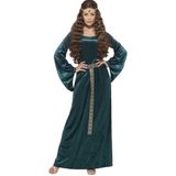 SMIFFY'S - Groen en goudkleurig middeleeuws kostuum voor vrouwen - XXL