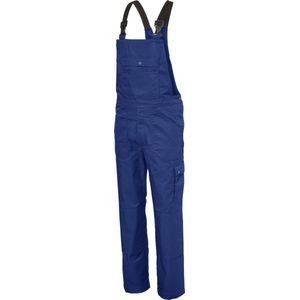 KLM - Amerikaanse Overall Corey (tuinbroek, BIB, bretelbroek) - polyester/katoen 245g/m2- Blauw (Kobalt/Royal Blue) maat 56