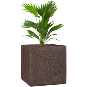Blumfeldt Solid Grow Rust plantenbak - 40 X 41 X 40 cm Fibreclay Roestkleurig