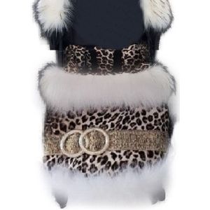Voetenzak voor kinderwagen - 1 tot 3 jaar - bekledingset Panterprint voor maxi cosi of kinderwagen imitatiebont slaapzak kindzak voor buggy dierenprint leopard y baby slaap zak
