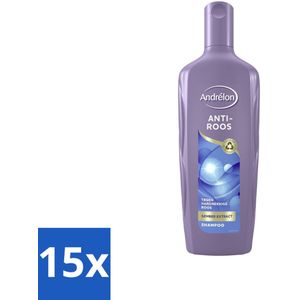 15 x Andrélon - Anti-Roos - Shampoo - 300 ml - Haar Glans - Roos Bestrijding