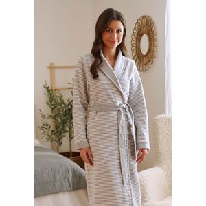 Doctor Nap Warme Katoenen Badjas Kamerjas Dames Grey SWW.5245 XL