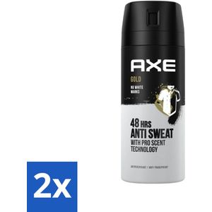 Axe Anti-transpirant Spray Gold 150 ml - Voordeelverpakking - 2 stuks