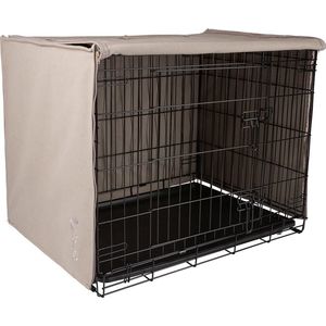 District 70 CRATE Cover - Stijlvolle Benchhoes - Canvas & Katoen - Maat: L - 94 x 63 x 66 cm, Kleur: Zand