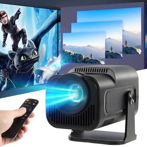 HY320 Mini Projector 4K Ondersteuning - Android 11 & WiFi/Bluetooth - Automatische Trapeziumcorrectie - 180° Draaibaar - Draagbaar HD Projector voor Thuis