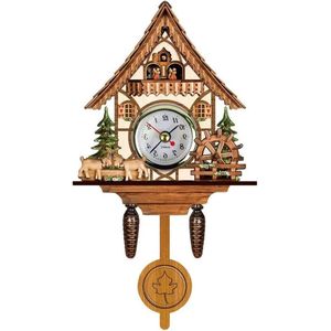 Antieke houten koekoeksklok - vintage decoratie voor thuis, woonkamer en kantoor .
