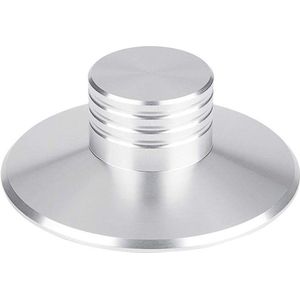 Plaatgewicht voor platenspeler - aluminium platenklem - LP schijfstabilisator - draaitafelplaatgewicht - wit