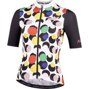 Nalini Dames Fietsshirt korte mouwen - wielrenshirt Zwart - FUNNY LADY JERSEY Black Pois - XS